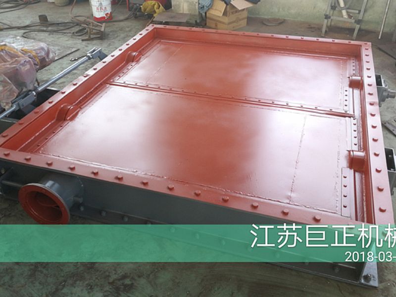 方形擋板門（寬9m）完工，準(zhǔn)備發(fā)貨